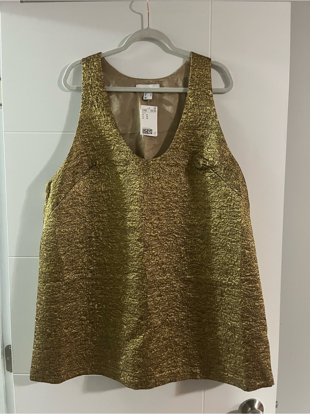 H&M Edition Metallic Gold Mini Dress